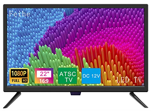 Feihe 22 Inch TV, FHD LED Flat Screen TV 1920 x 1080p IPS Display w/Digital Dual Tuners ATSC/HDMI/VGA/AV/USB