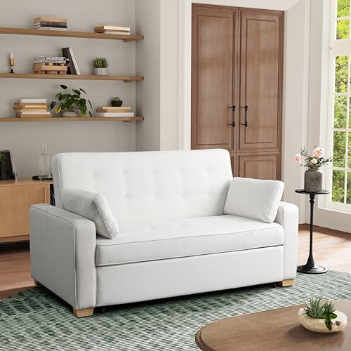 Serta Ainsley 72.6" Convertible Sleeper Sofa, Queen Size, Dreamcoil Comfort, Soft Velvet Fabric, Navy