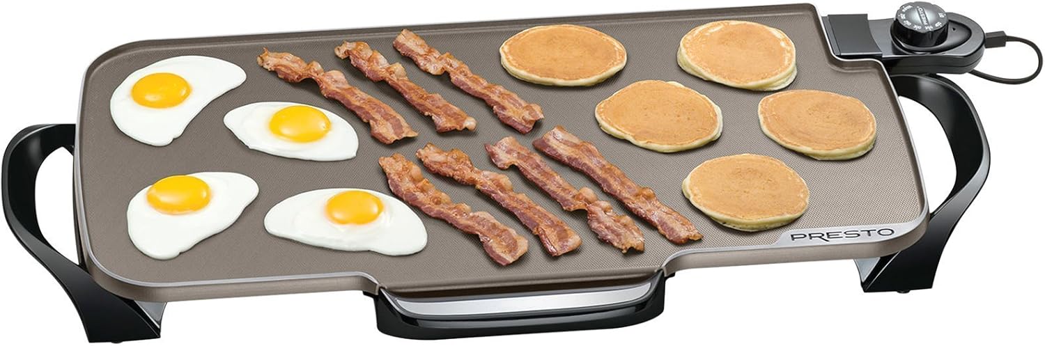 Presto 22-inch Ceramic Electric Griddle (07062) and 16-Inch Electric Skillet (06852) Bundle
