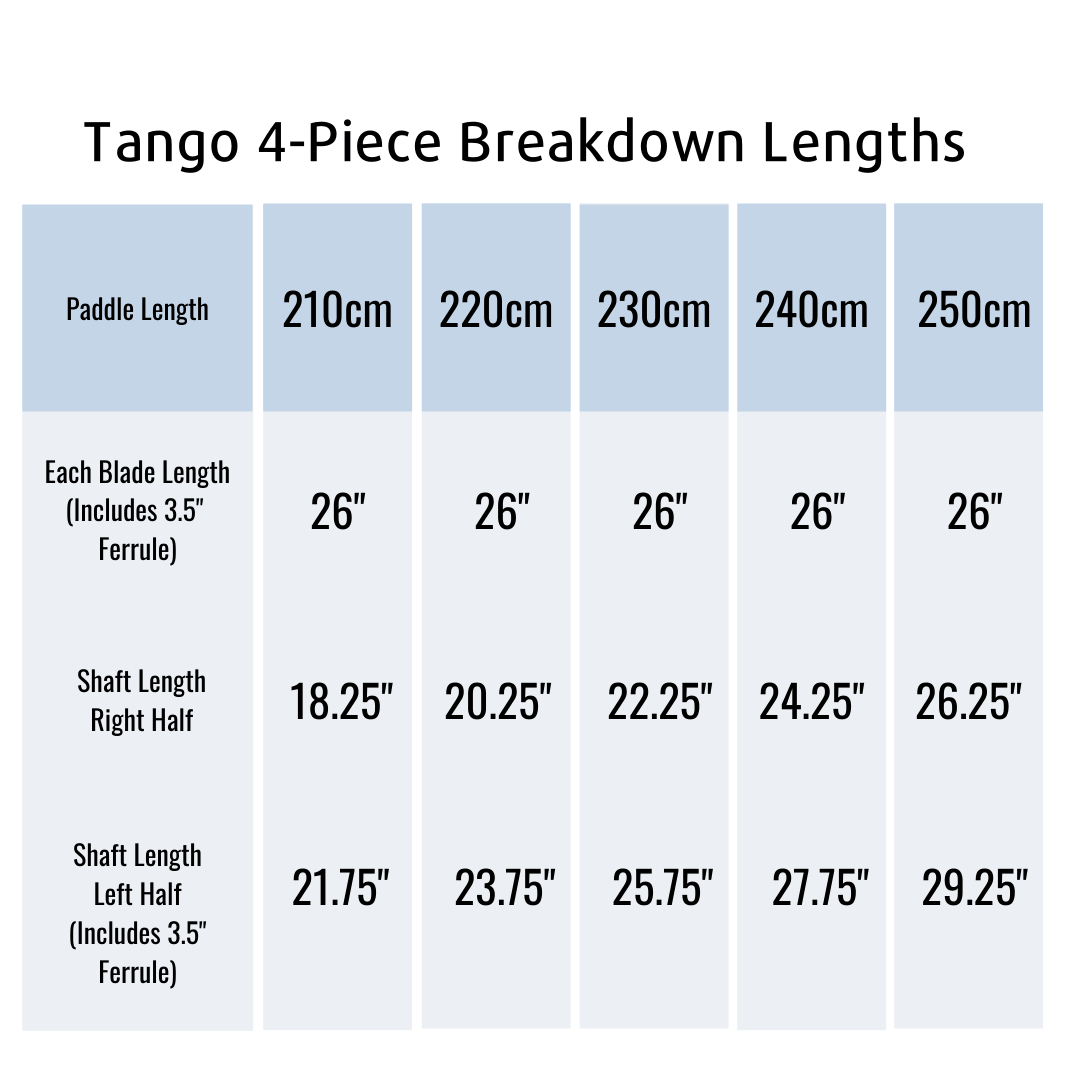 Aqua Bound Tango Fiberglass Lam / Posi-Lok Carbon Kayak Paddle 4pc 215 - Black