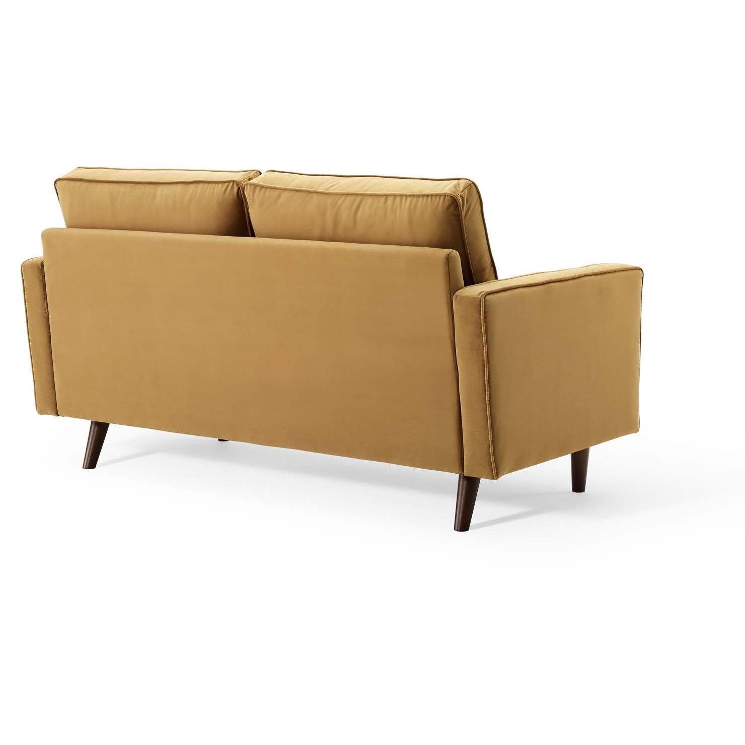 Modway Valour Performance Velvet Loveseat - Navy