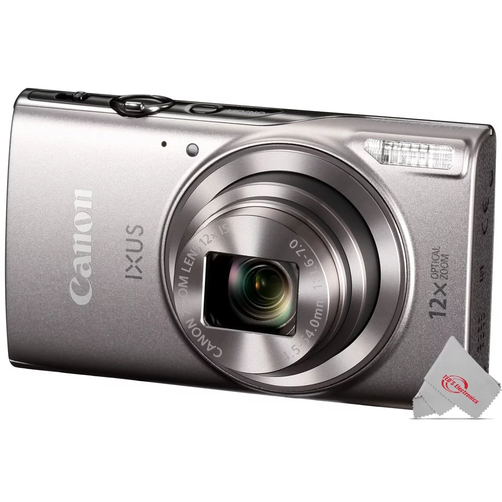 Canon PowerShot IXUS 285 / ELPH 360 HS 12X Optical Zoom Digital Camera (Silver) - Radiant Selections