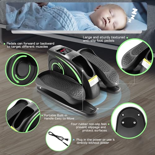 ANCHEER Under Desk Elliptical, Electric Ellipse Leg Exerciser While Sitting for Seniors Adults