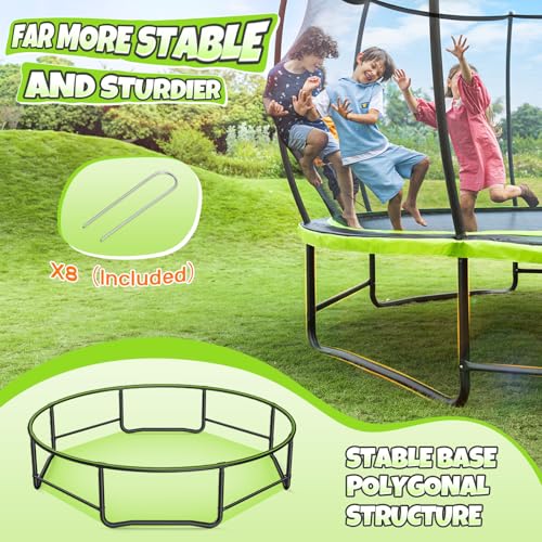 BCAN 8FT 10FT 12FT 14FT 15FT 16FT Recreational Trampoline with Enclosure for Kids Adults, ASTM Approved, Outdoor Trampolines with Ladder for Kids