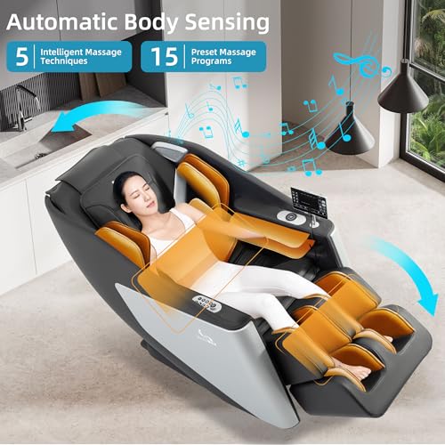 MassaMAX 2025 A305 Massage Chair Full Body, Zero Gravity SL-Track Shiatsu Massage Recliner Chair with Heat, AI Control