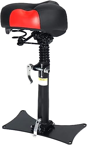 Electric Scooter Seat 45-60 cm Height Adjustable, Leather Saddle with Shock Absorption, Foldable Folding Removable Seat 10/11 inch Electric Scooters