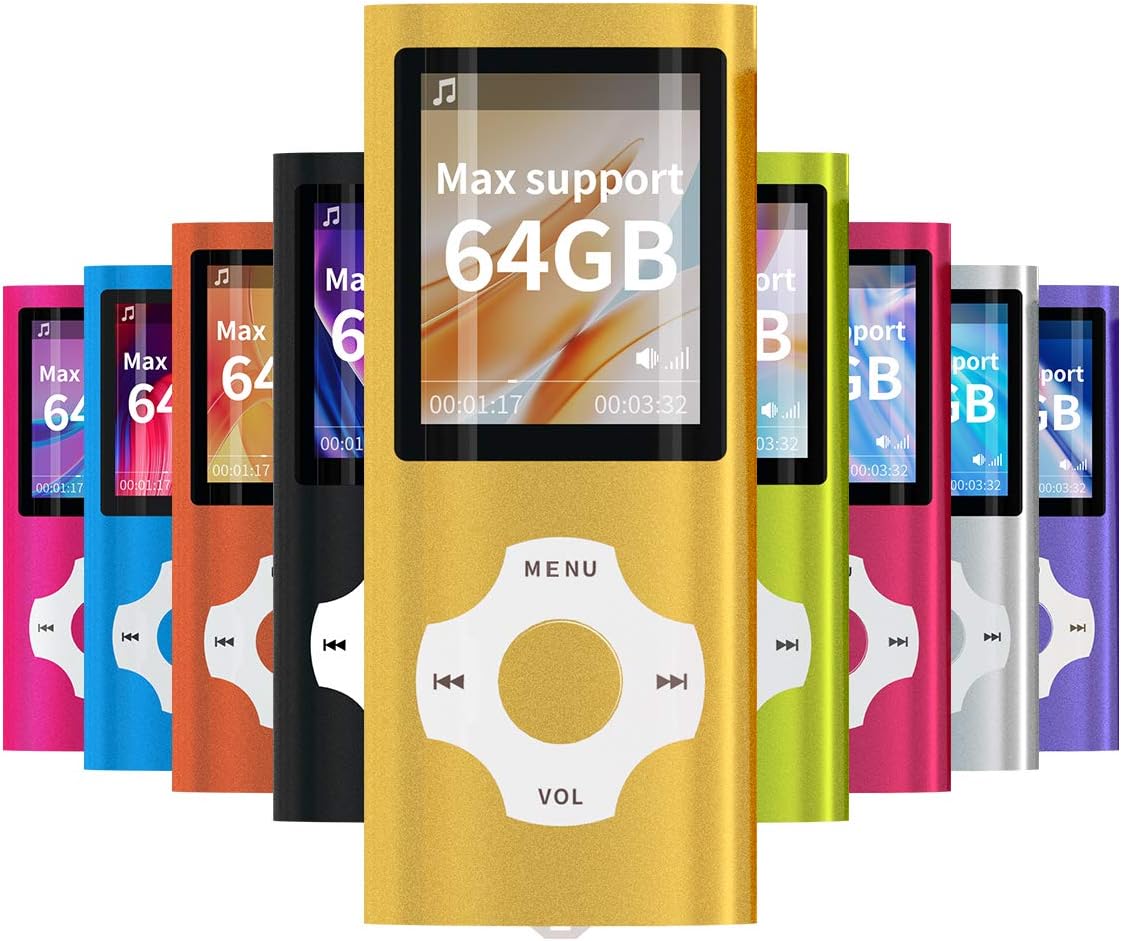 MYMAHDI Support TF Cards Slim 1.8 LCD Mp3 Mp4 Player Media/Music/Audio Player with Accessories Black
