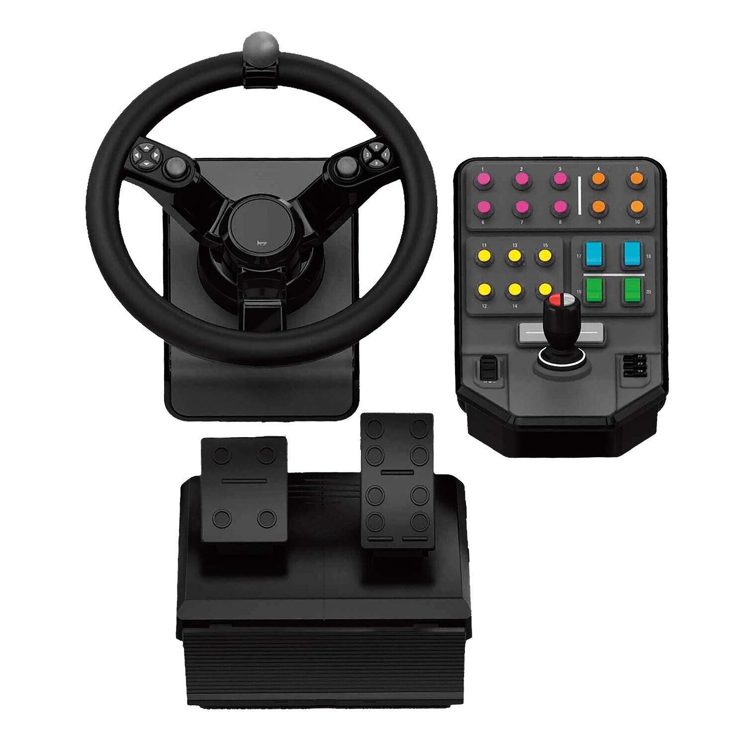Logitech G Farm Simulator Heavy Equipment Bundle Simulation Wheel, Pedal & Panel - Preowned