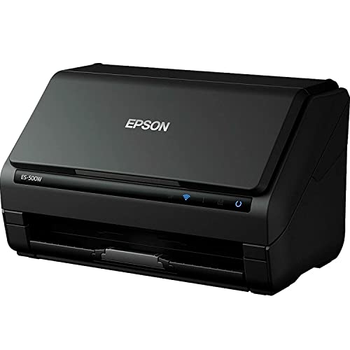 Epson Workforce ES-500W II Wireless Color Duplex Desktop Document Scanner for PC and Mac