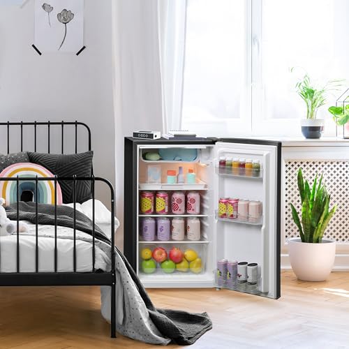 West Bend Mini Fridge with Freezer Retro-Styled for Home Office or Dorm