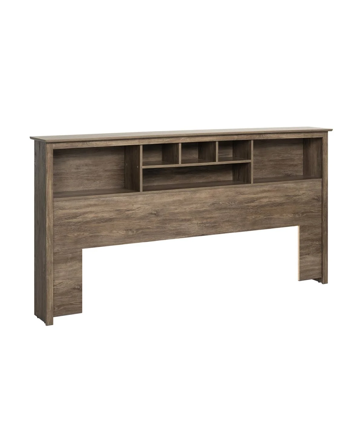 Prepac Bookcase Headboard, King, Drifted Gray