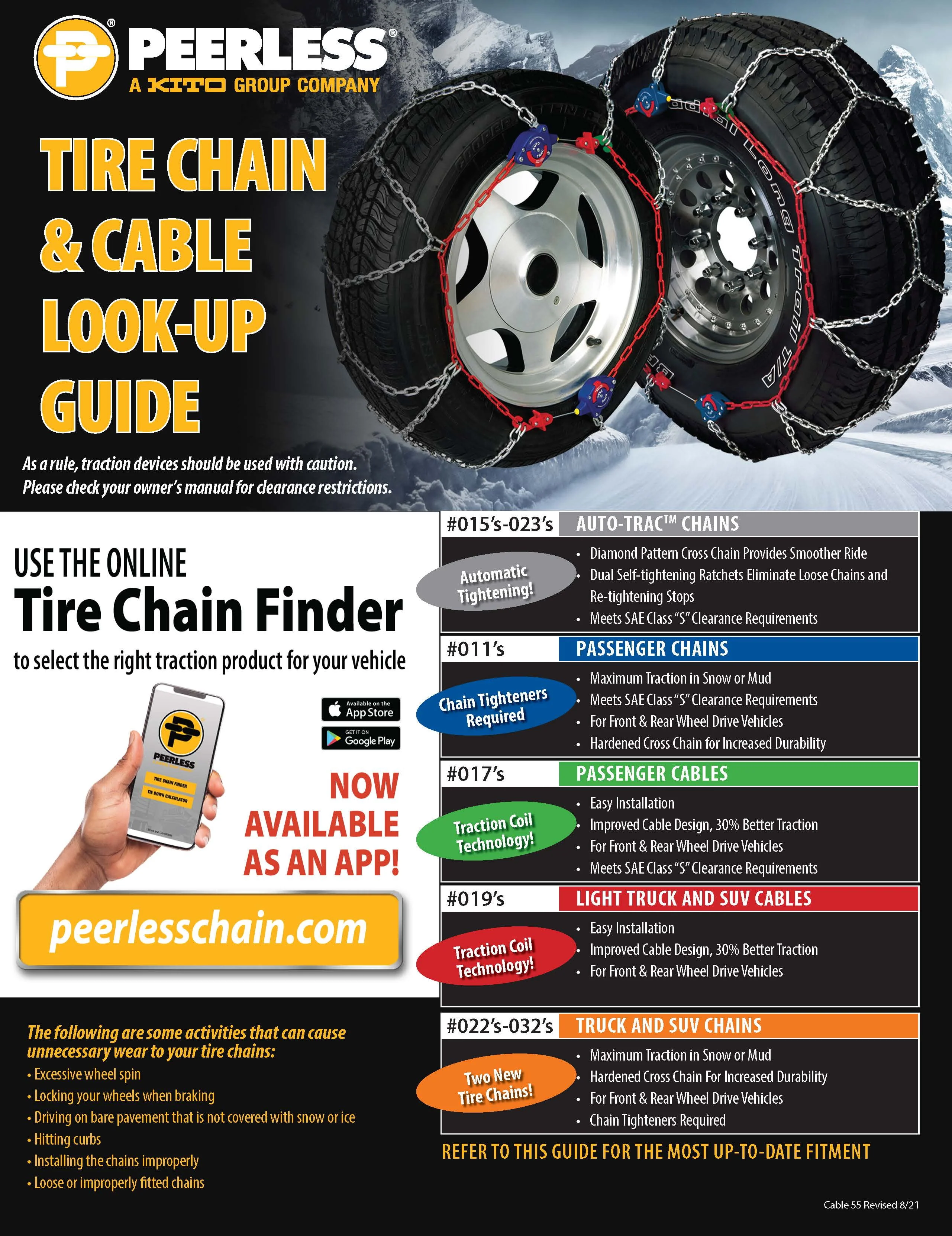 Peerless Chain Company Truck Tire Chain, 0222830