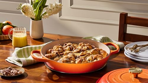 Le Creuset Enameled Cast Iron Signature Oval Dutch Oven, 15.5 qt., Flamme Doree with Crucible Knob