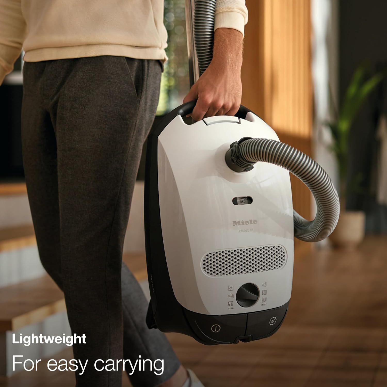 Miele Classic C1 Turbo Team Bagged Canister Vacuum, Tech Blue - Portable, Household