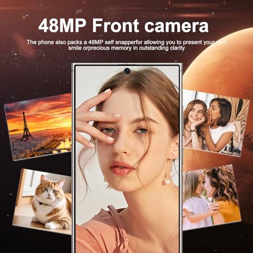 S24 Ultra Unlocked Cell Phones Smartphone with Built-in Pen 8+256GB Android 13 Phones 6.8" HD Screen Dual SIM 108MP+48MP Camera 6800 mAh (Green)
