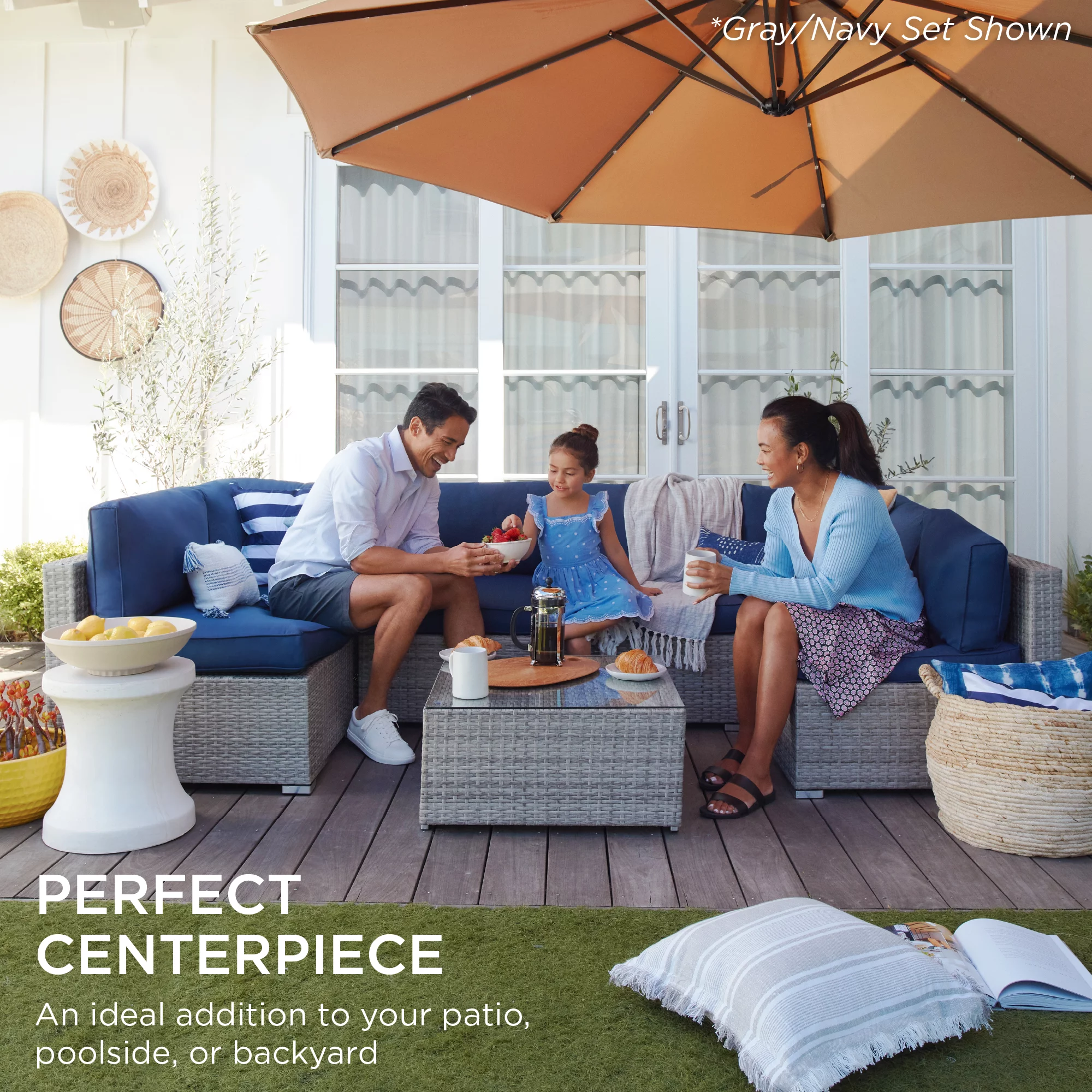 Best Choice Products 7-Piece Modular Outdoor Wicker Patio Conversation Furniture Set Sectional Sofa - Gray/Black