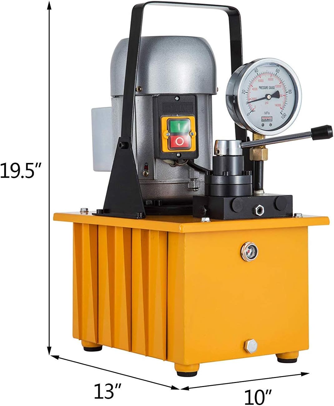 Happybuy Hydraulic Pump Electric Double Acting Manual Valve Hydraulic Pump 10000 PSI Electric Hydraulic Power Unit for Home and Commercial Using