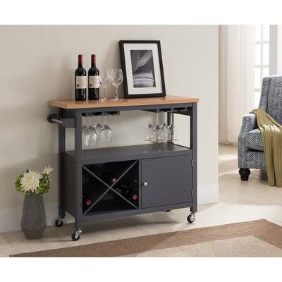 Charlton Home Rather Kitchen Cart