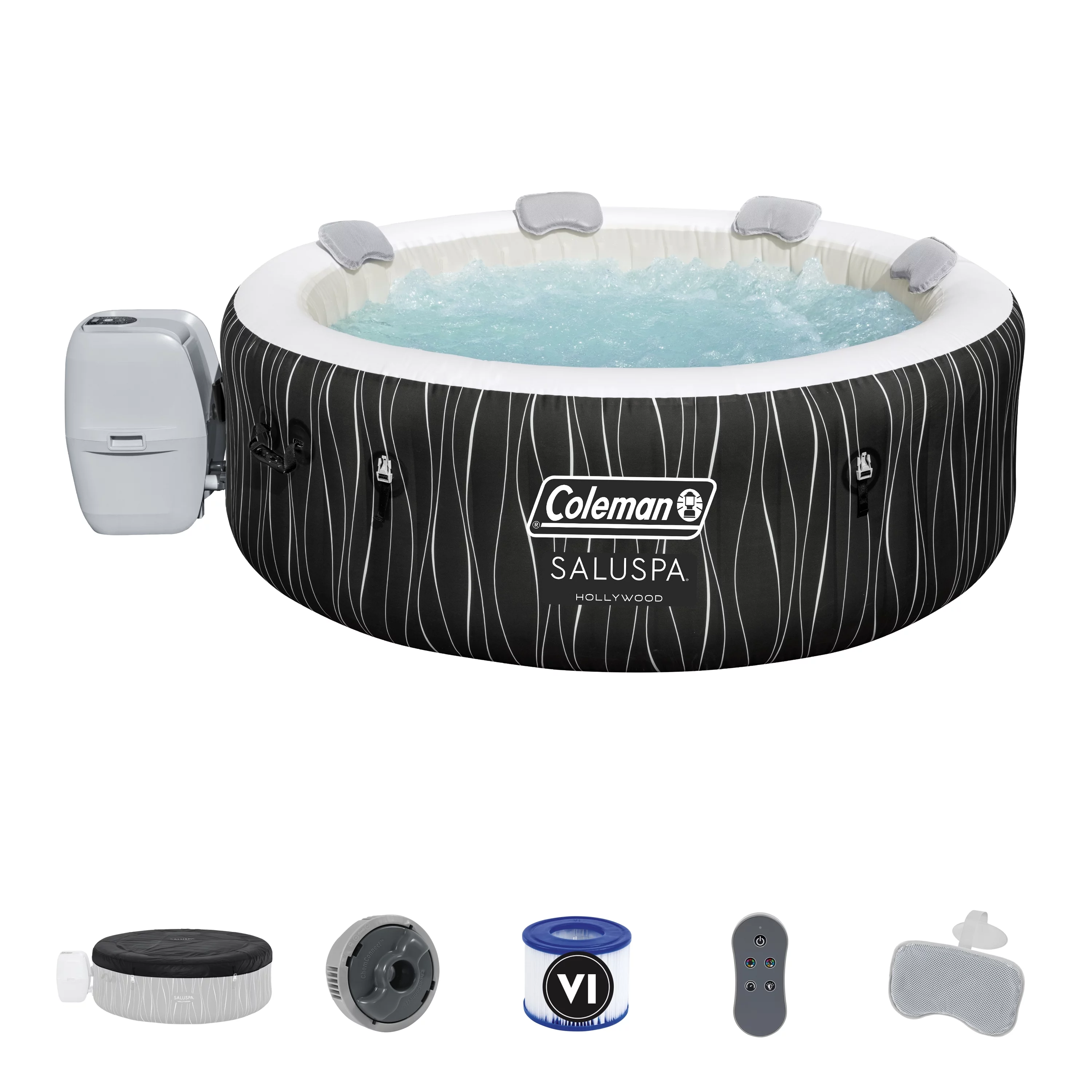 Coleman Hollywood Luxe AirJet 240 gal. Winter Inflatable Hot Tub with LED Lights, Maximum Temperature of 104˚F