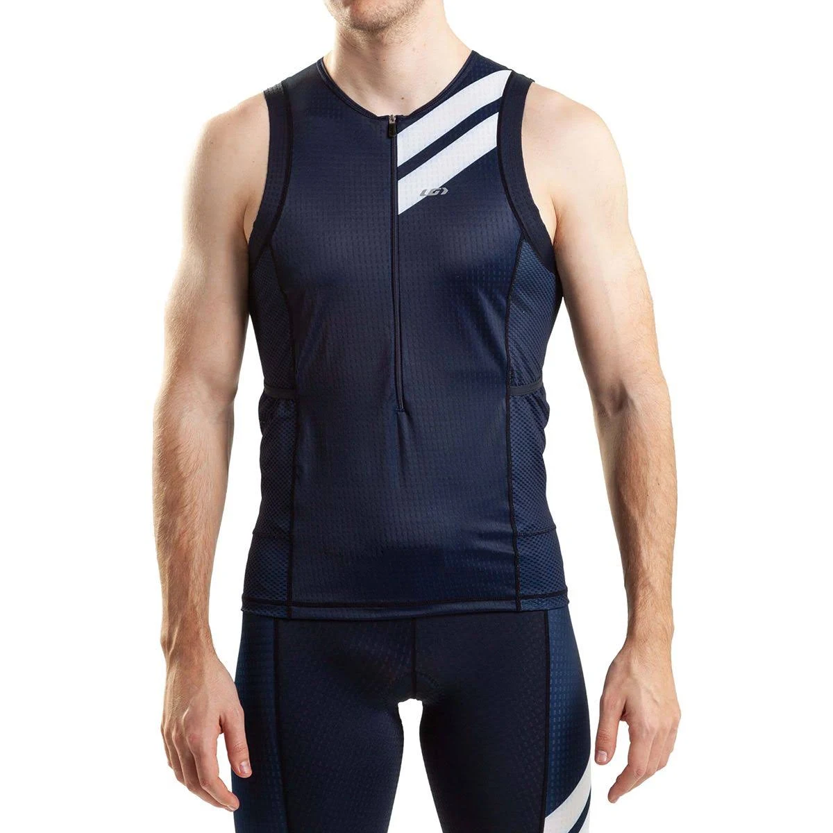 Louis Garneau - Men&s Vent Tri Sleeveless CF, Blue Sand, L