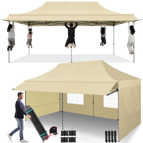 COBIZI 10x10 Pop Up Canopy Tent with Awning