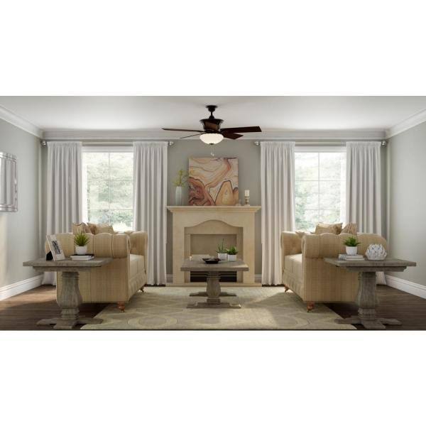 Hampton Bay Edenwilde 52 in. Indoor Oil Rubbed Bronze Ceiling Fan with Light Kit