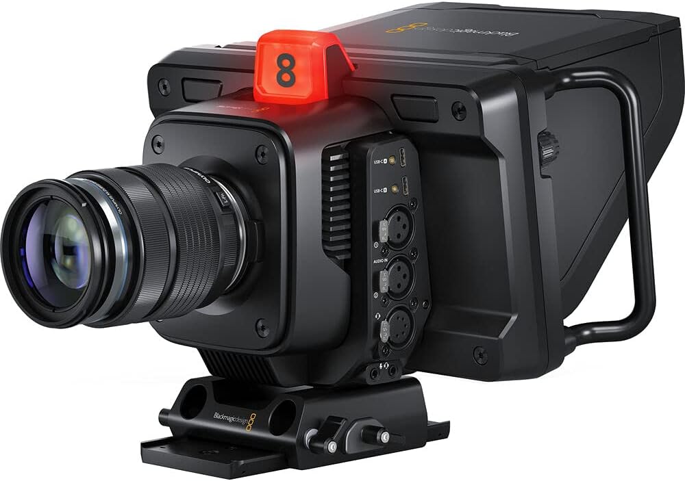 Blackmagic Design Studio Camera 4K Pro Bundle with AKG K240 Studio Pro Headphones and Screen Cleaning Wipes