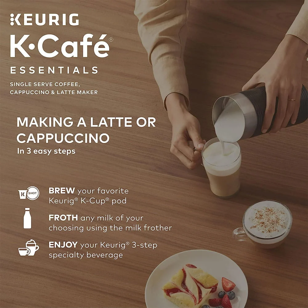 Restored Keurig 5000365473 K-Cafe Essentials Single Serve K-Cup Coffee Maker (Refurbished)