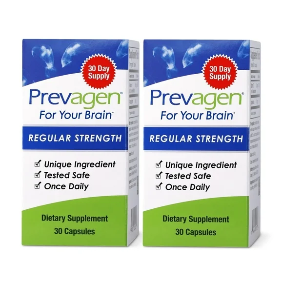 Prevagen Regular Strength Capsules, 30ct 2 Pack, Prevagen with Apoaequorin & Vitamin D - Kansas Nuitrition - HNZSDS