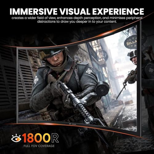 ZZA 32-Inch QHD Curved Gaming Monitor - 2K Resolution, 165Hz Refresh Rate, 1ms Response Time, FreeSync & G-Sync, HDR10, 122% sRGB Coverage, DP/HDMI