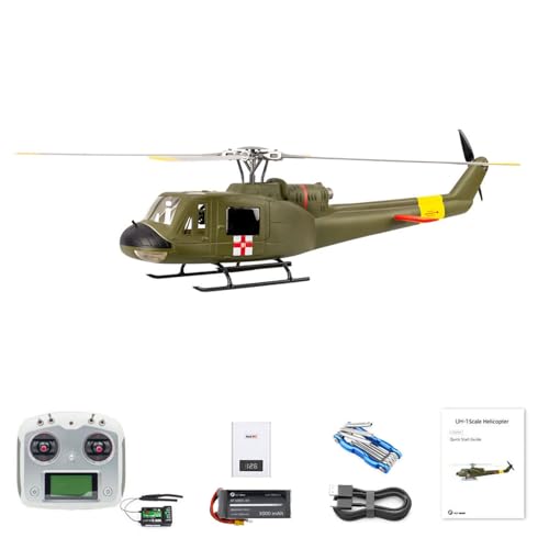 TOUCAN RC HOBBY FLYWING UH1 V4 RC Helicopter Huey Brushless Motor M10N Positioning Chip Automatic Flight LowReturn Smart Model Plane for Adult