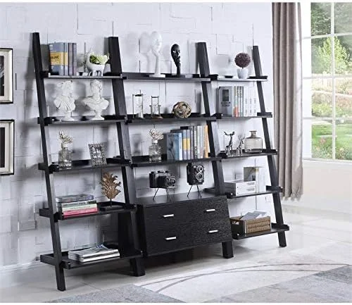 4 Shelf Ladder Bookcase In Cappuccino