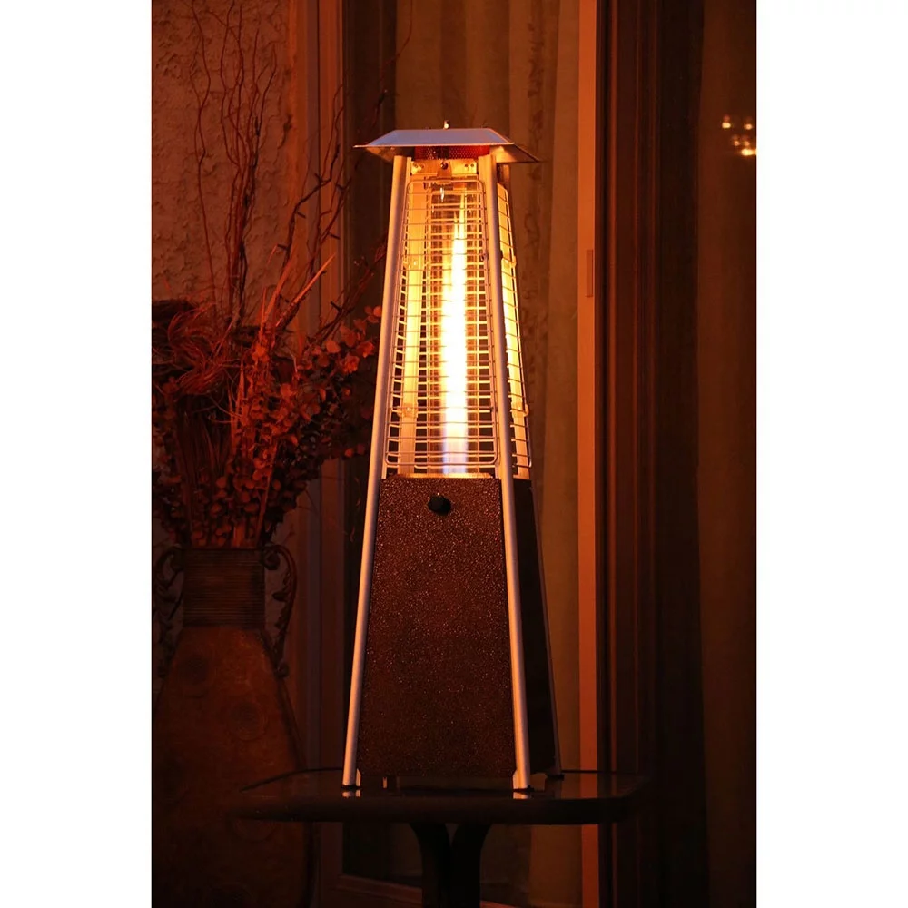 Hanover Mini Pyramid Tabletop Propane Patio Heater in Hammered Bronze