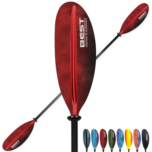 Best Marine and Outdoors Kayak Paddle, Carbon Fiber Shaft & Fiberglass Reinforced Polypropylene Blades, 220cm, 234cm, 250cm