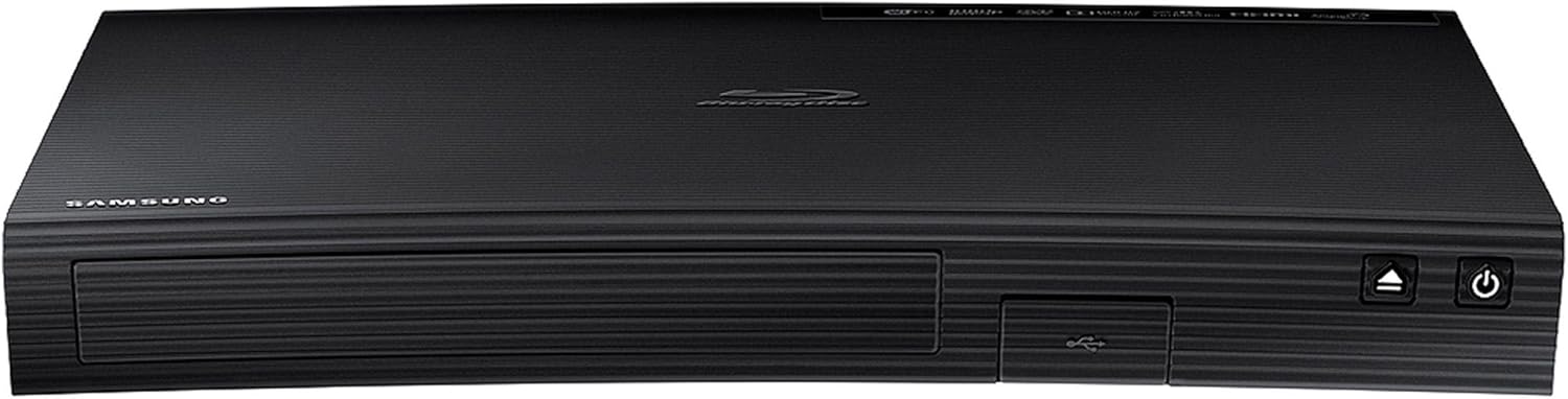 Samsung Blu-ray DVD Disc Player With Built-in Wi-Fi 1080p & Full HD Upconversion, Plays Blu-ray Discs, DVDs & CDs, Plus 6Ft High Speed HDMI Cable