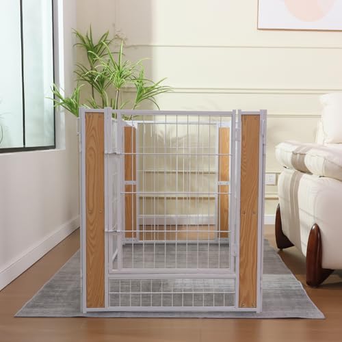 Heavy Duty Dog Playpen 32 Inch Height - Indoor Outdoor Pet Fence Enclosure for Medium and Small Dogs