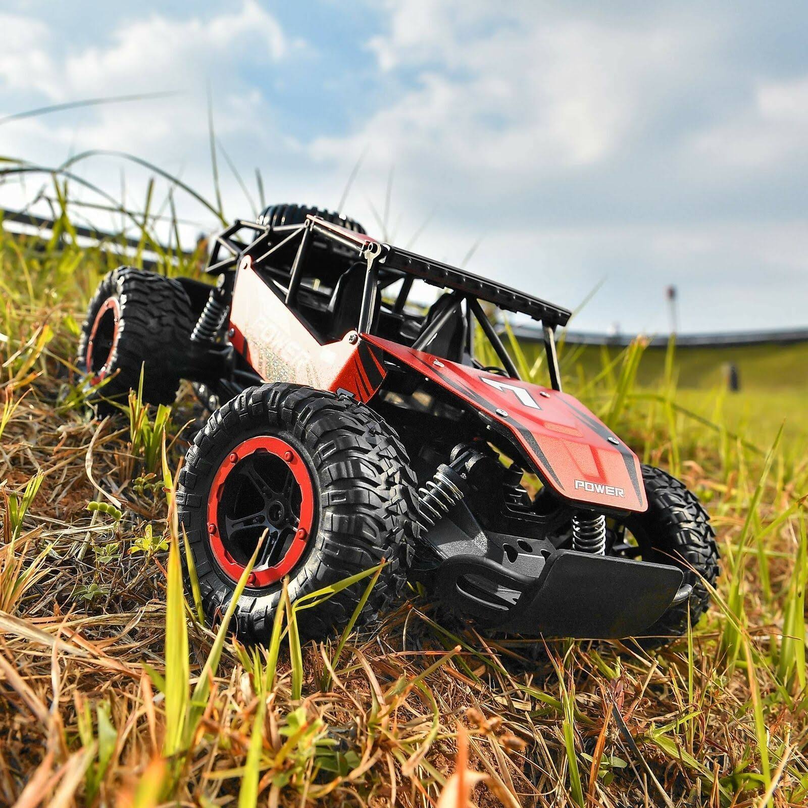 BEZGAR Remote Control Car, 1:14 Aluminium Alloy Off Road Large Size Kids High Speed Fast Racing Monster Vehicle Hobby Truck Elec