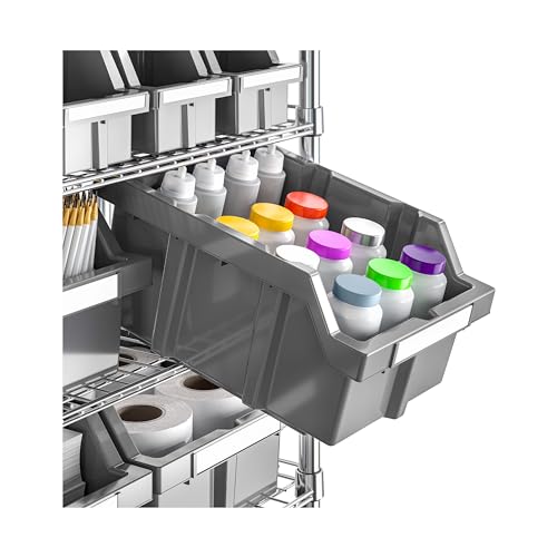 Seville Classics Heavy Duty NSF Bin Rack Solid Steel Wire Shelving Storage Unit, Patented Organizer for Garage, Warehouse, Office, Restaurant