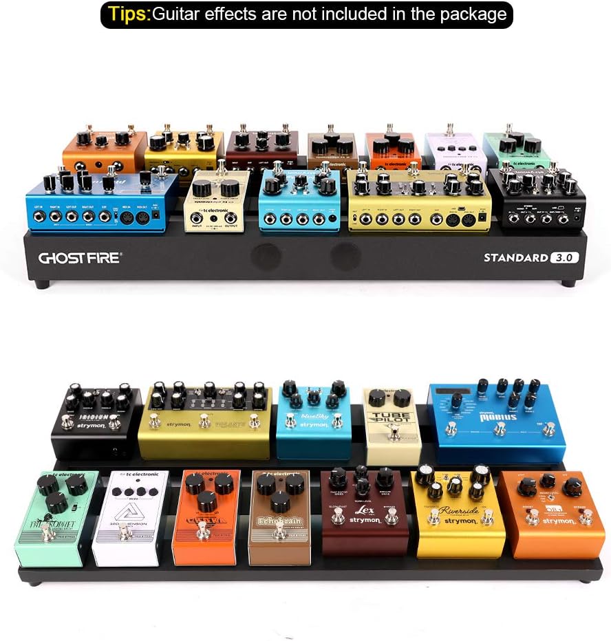 Ghost Fire Guitar Pedal Board Aluminum Alloy Effect Pedalboard with Carry Bag,V series (V-BABY MAX（Deluxe Edition）)