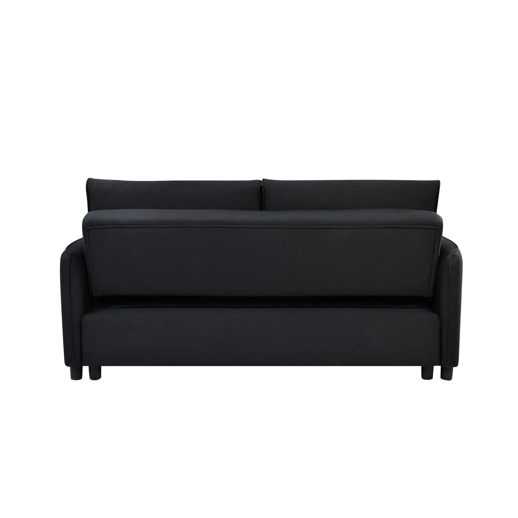 3 in 1 Convertible Sleeper Sofa Bed, Modern Fabric Loveseat Futon Sofa Couch w/Pullout Bed, Small Love Seat Lounge Sofa w/Reclining Backrest