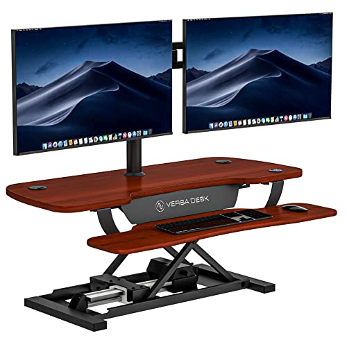 VERSADESK PowerPro™ 36 Inch Electric Standing Desk Converter, Height Adjustable Sit to Stand Up Desk Riser