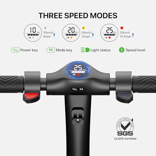 MEGAWHEELS Electric Scooter for Adults, 14/19/28 Miles Long Range,15.5/20 Mph Top Speed, Front Dual Supsension Electric Scooter with Cruise Control
