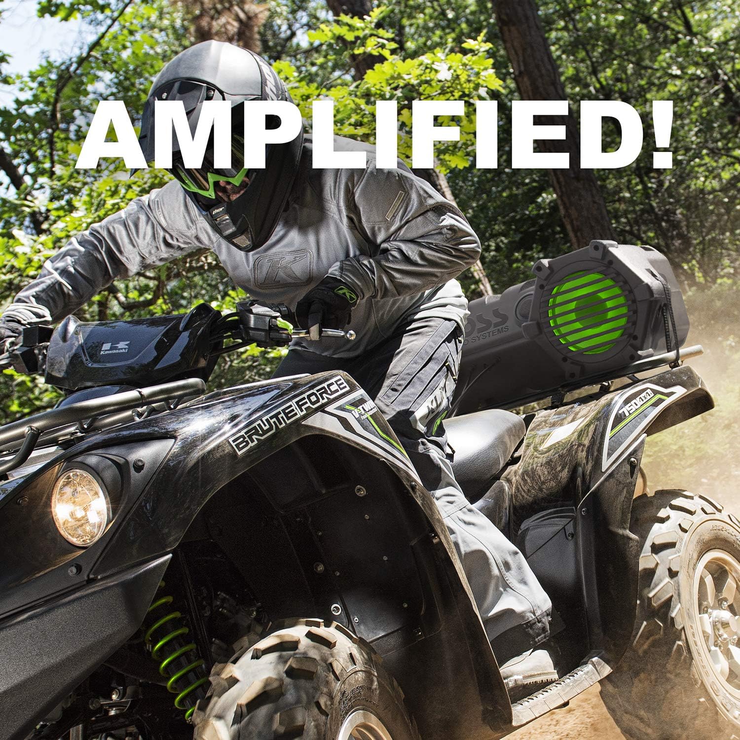 BOSS Audio Systems ATV30BRGB ATV UTV Weatherproof Sound System - 6.5 Inch Speakers, 1 Inch Tweeters, Built-in Amplifier, Bluetooth