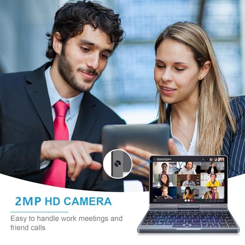 8 inch Mini Laptop HD Touchscreen Portable 2-in-1 Small Computer, Windows 11 Pro Laptop for Business and Students