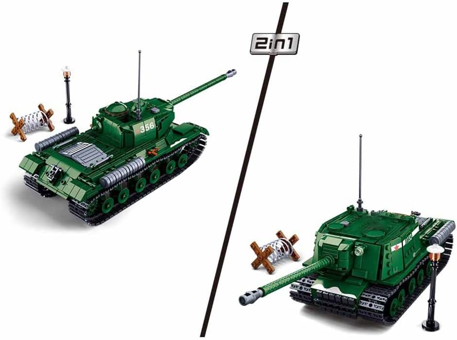 DAHONPA is-2 Heavy Tank Building Block(845 PCS),WW2 Military Historical Collection Tank Model with 3 Soldier Figures,Toys Gifts for Kid and Adult.