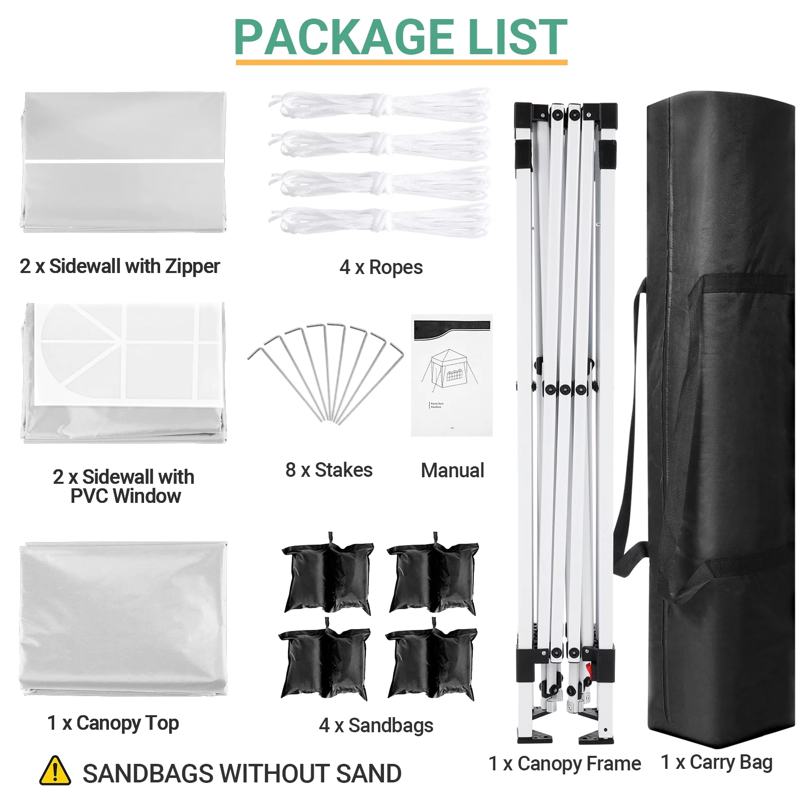 10'x10' EZ Pop Up Canopy with Top Vent, Large Commercial Tent, Waterproof and Sunproof with 4 Removable Sidewalls