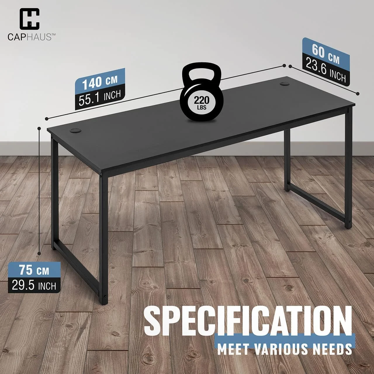 55 Inch Computer Desk, Home Office Desk, Modern Work Desk, Writing Desk For Small Space, Simple Desk For Home Use & Office, PC Table, Gaming Desk