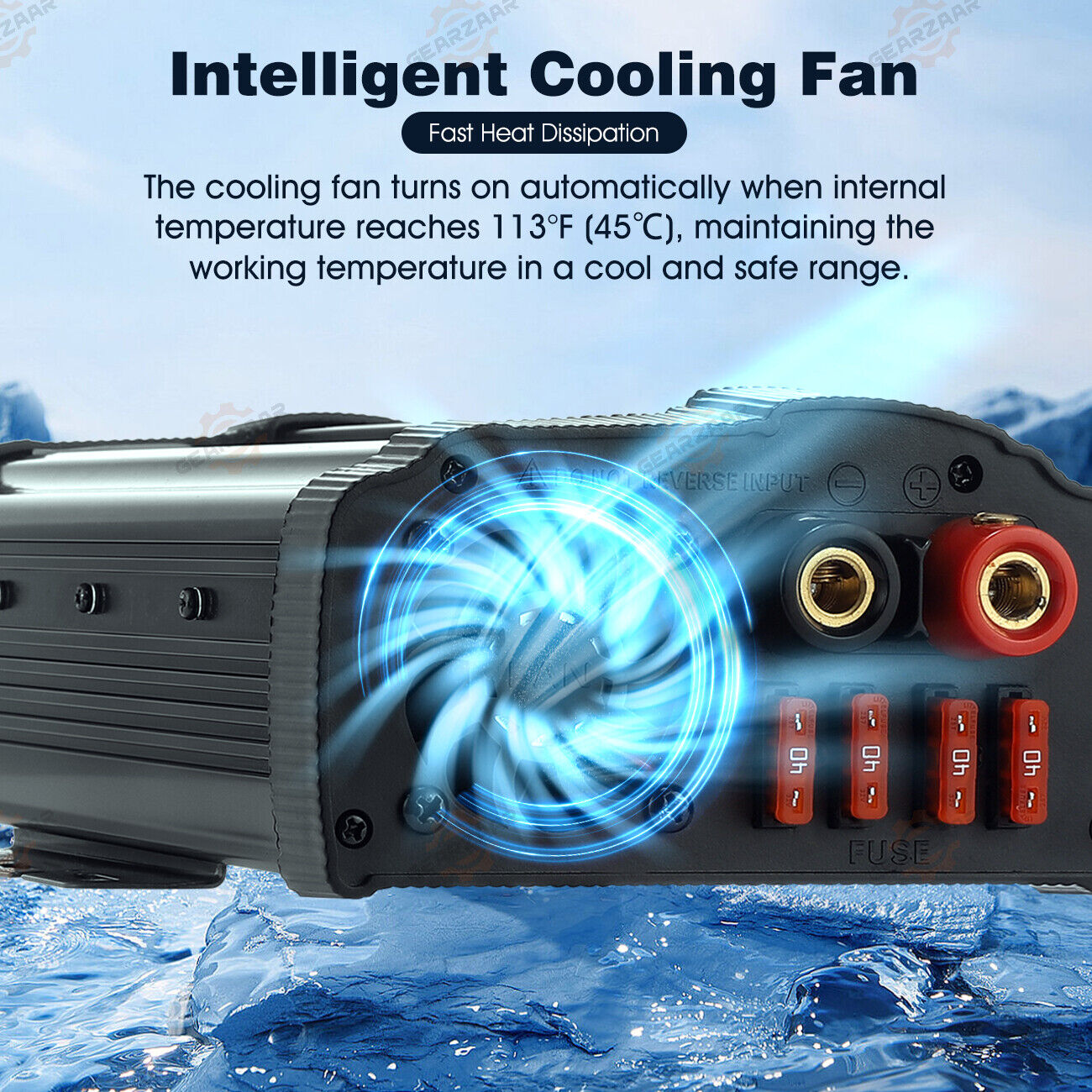 16000W(Peak) Car Power Inverter DC 12V to AC 110/120V Pure Sine Wave Converter