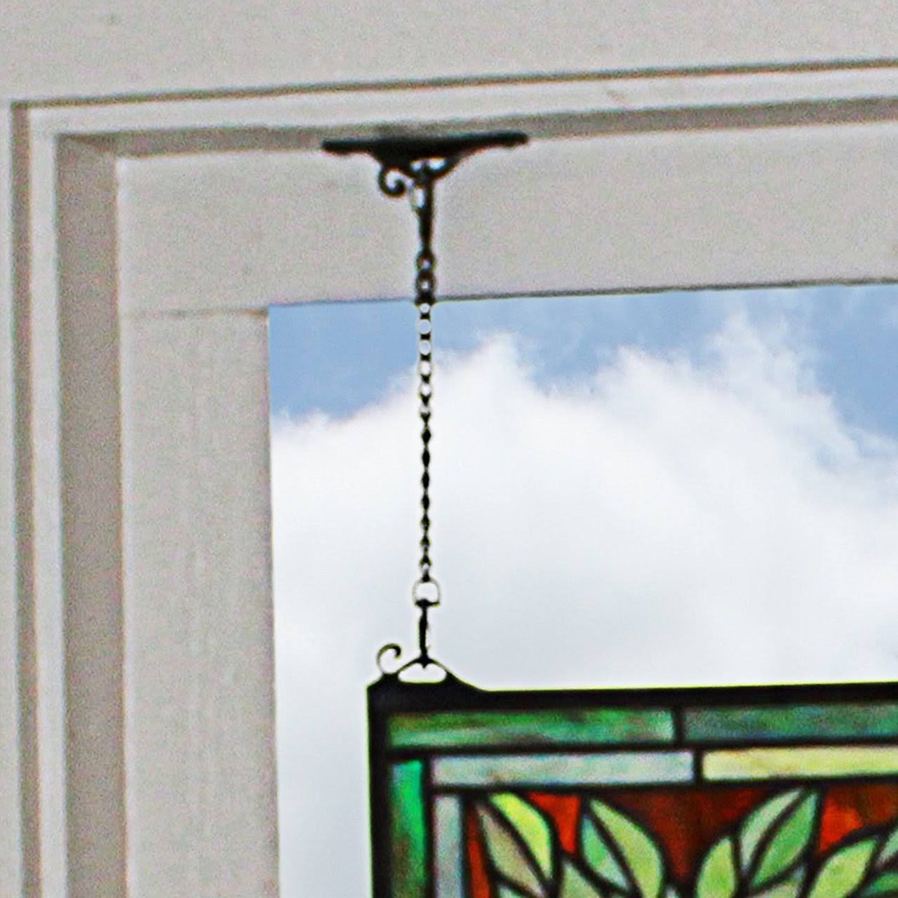 Design Toscano Pleasant Peacock Stained Glass Window