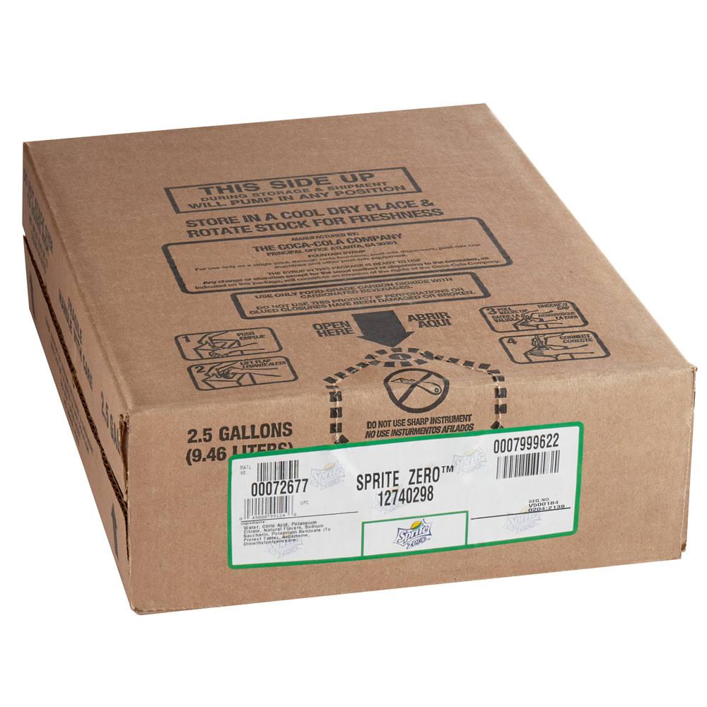 Sprite Zero 2.5 Gallon Bag-in-Box Soda Syrup
